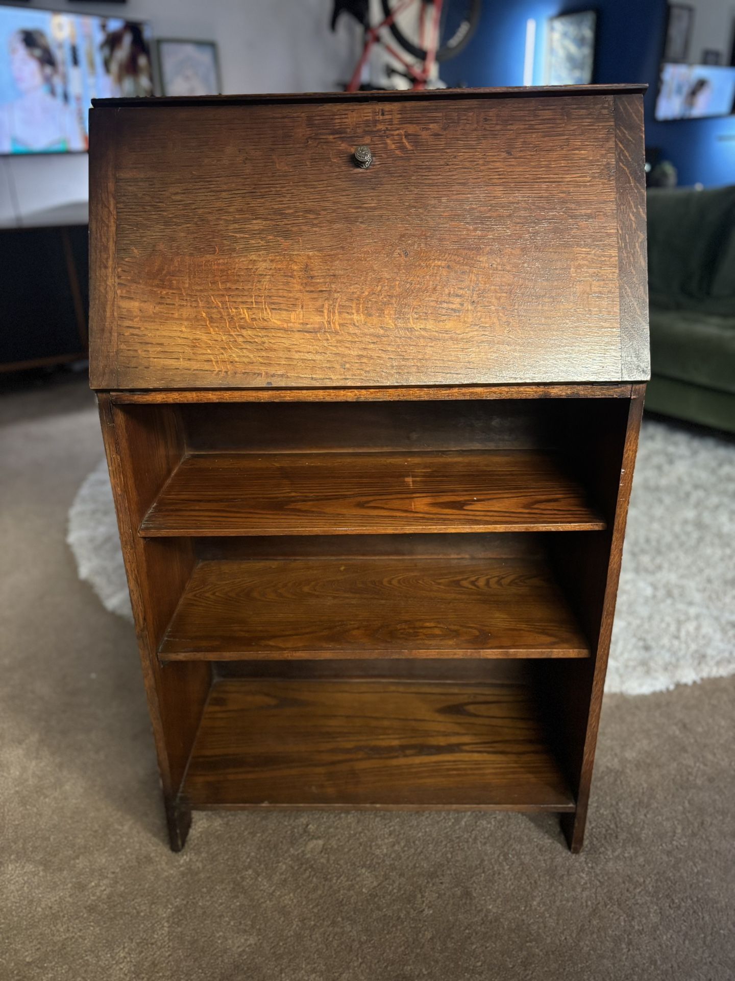 Antique Oak Secretary Desk Perfect Holiday Gift!