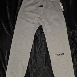 Fear of God Essentials Cuffed Sweatpants, Dark Oatmeal, Sizes L & XL