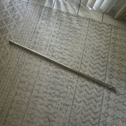 Silver Curtain Rod 46”-82”