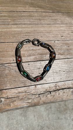 925 bracelet with little googly eyes.