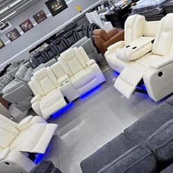 3pcs BLACK ELECTRIC RECLINING