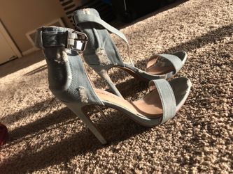 Jean high heels