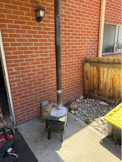 Small wood-burning stove