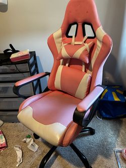 Pink and White  Gaming Chair