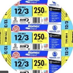 Romex 12-3 250ft $150