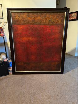 Large Signed Cherry Frame  Abstract Art