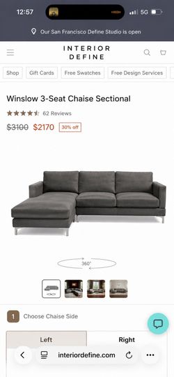 *FREE DELIVERY* Modern Gray L-Shaped Sectional Sofa | Reversible Chaise