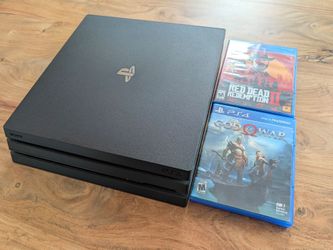Sony PS4 Pro with 2 Games