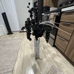 Hand Made Bouquet With Diamonds In Vase