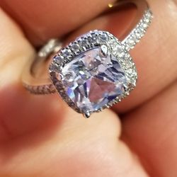 Gorgeous Women's Round Cut Wedding Engagement Promises Ring Size 9.0