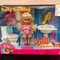 Potty Training Kelly Doll Baby Sister of Barbie 1996 NIB 16066 Vintage Mattel