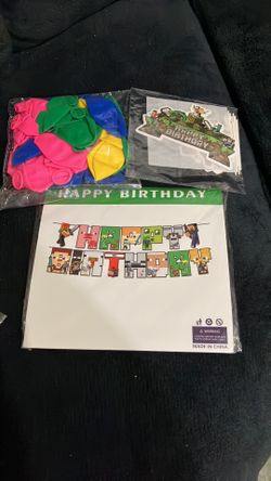 Minecraft Party Decor