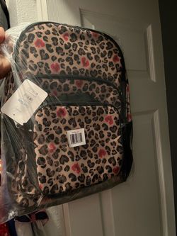 Leopard bookbag and lunch box