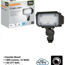 Flood Security LED Light 5 In. Adjustable Knuckle Aluminum In Bronze