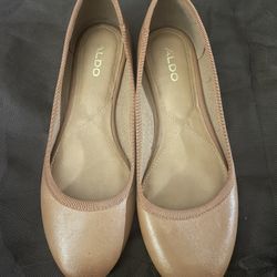 Aldo Tan Leather Ballet Flats 