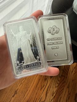 PAMP “Lady of Justice” 10oz silver bar