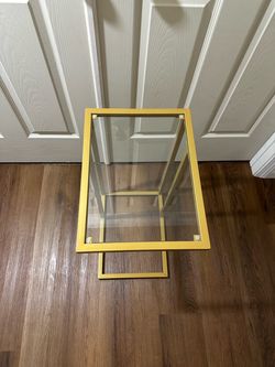 Gold Accent Side Table/Desk