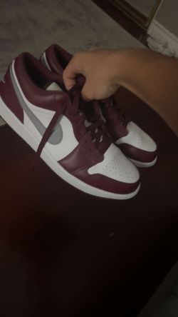 Jordan 1 Low White Bordeaux Size 14