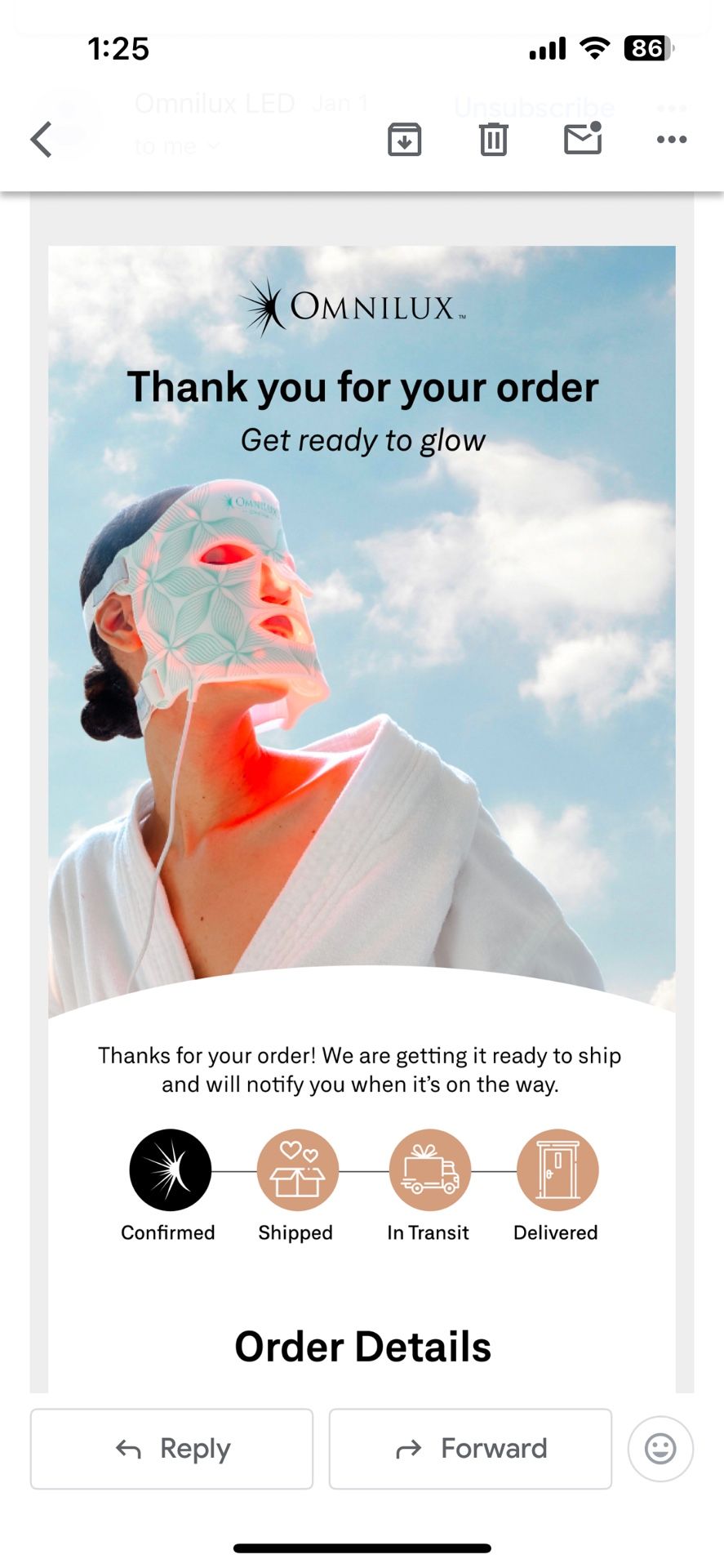 Omnilux Contour FACE Mask – White & Teal Includes: Face Mask, Controller, and Storage Bag 