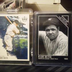 Lot Of 2 Babe Ruth Baseball Cards Mint 