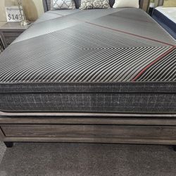 Brand new 15" thick cool gel/pocket coils foam encased medium firm queen pillowtop mattress