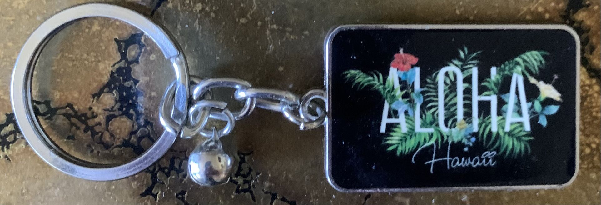 Hawaii Aloha Black Keychain