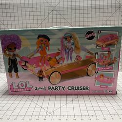 LOL Surprise 3-in-1 Party Cruiser Car With Surprise Pool, Dance Floor and Magic Black Lights, Multicolor - Great Gift for Girls Age 4+ New In Box