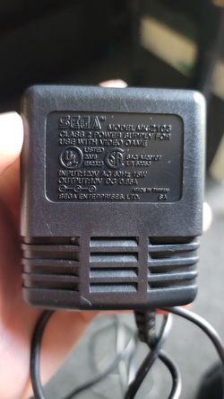 1980's SEGA Genesis Model 1 - MK 2103 Power Cord AC Power Adapter