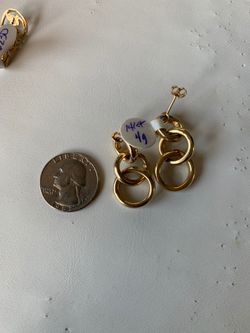 Gold earrings 14kt hoops