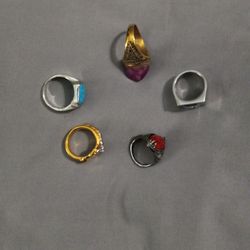 5 Men's Rings $80