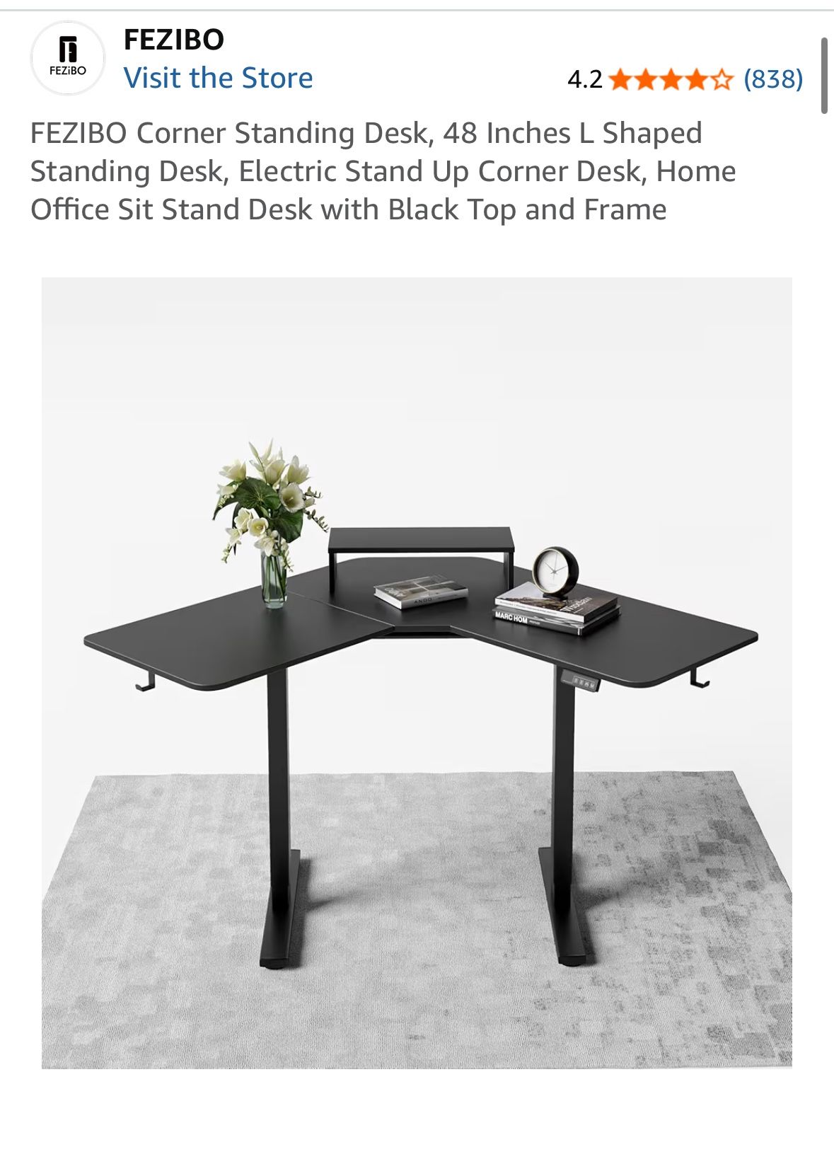 Fezibo Corner standing desk 