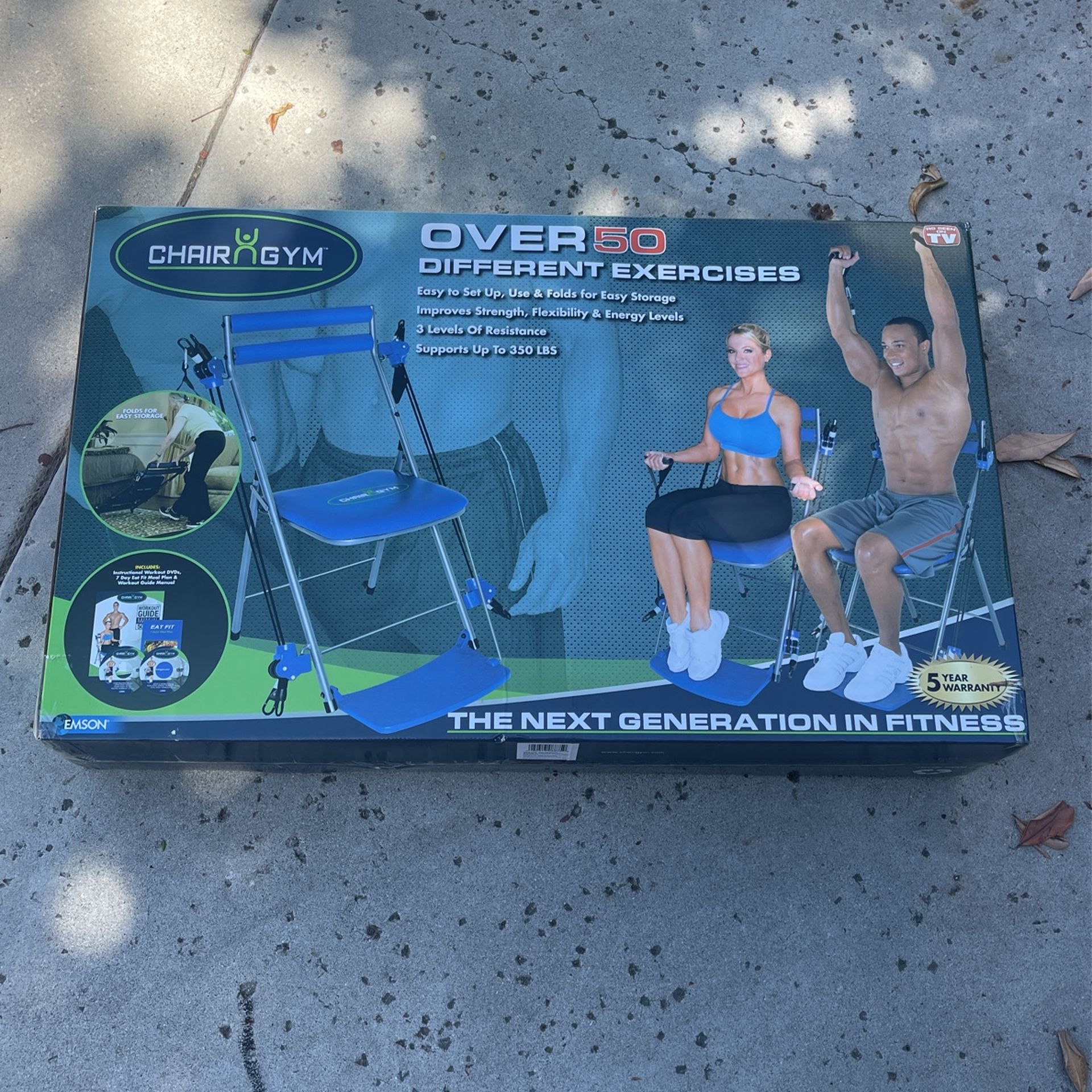Emson CHAIR GYM Portable Exercise Machine Strength Training Total Body Workout