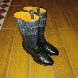 Lucchese  8 .1/2 Black  Boots Unisex 