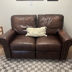 Genuine Leather Loveseat 