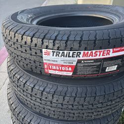 4 Trailer Tires 205x75-15 10 Ply $300  No Install 