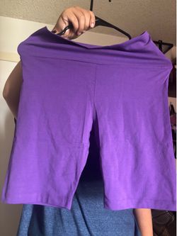 Purple spandex shorts