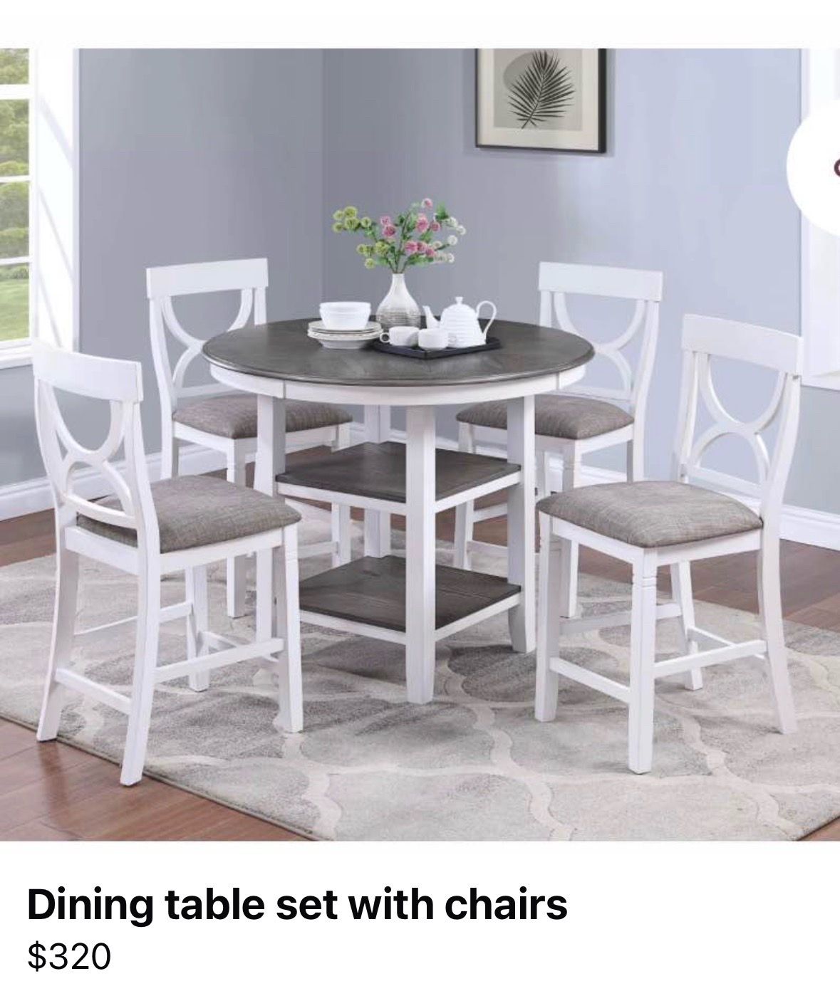 Dining table set with chairs