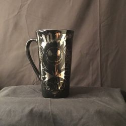 Disney Jack Skellington Nightmare Before Christmas Mug Black & Gold 