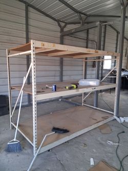 6) 4' x 8' industrial racks shelving