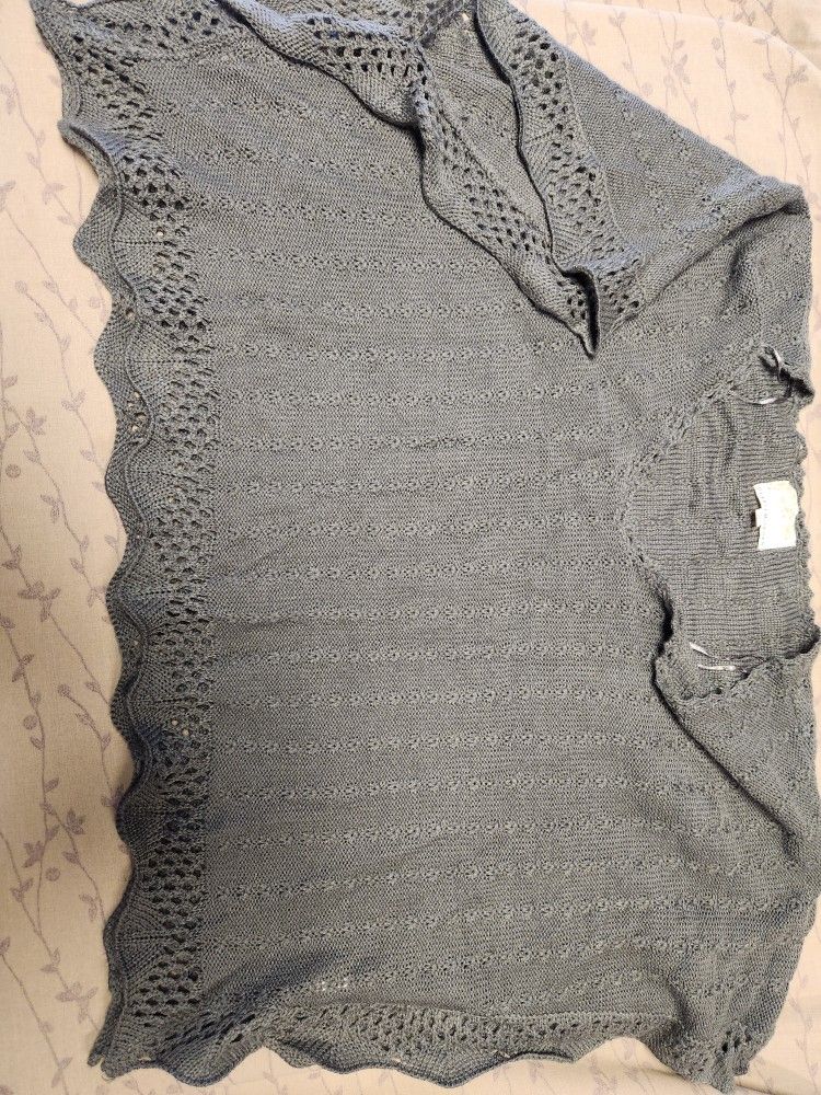 Debbie Morgan Knit Poncho Sweater