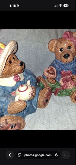 Tea for two antique cookie jar