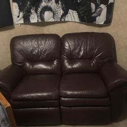 reclining leather couch 