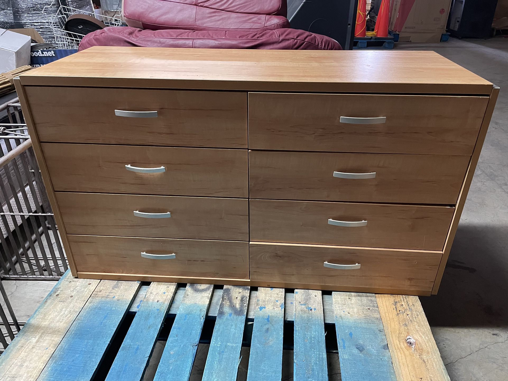 Dresser And Matching Rolling Side Table 
