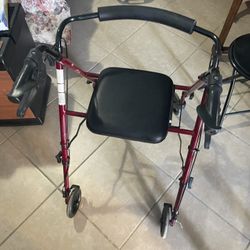 Red Walker With Seat