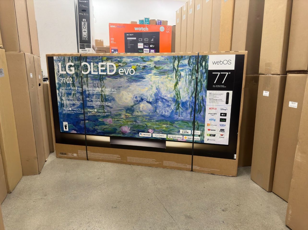 77” LG OLED C2 4K HDR Smart Tv 120 Hertz