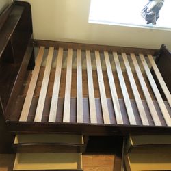 Bed Frame  with drawers and storage.