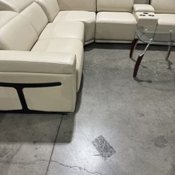 Leather Reclining Sectional 
