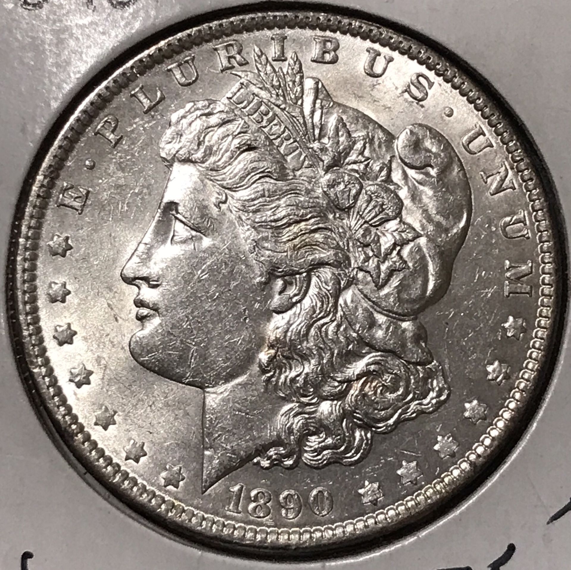 1890 Morgan Silver Dollar AU Cond. About-Unc. 1890 P $1 Silver Coin Morgans AU+