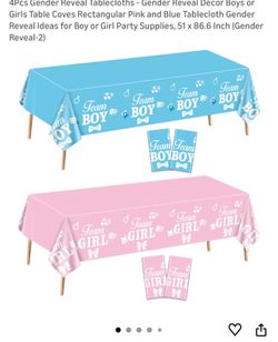 Gender reveal Decor sold together 20$