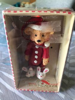 Kurt S. Adler, Santa World Bear With Bunny Slippers Ornament In Original Box